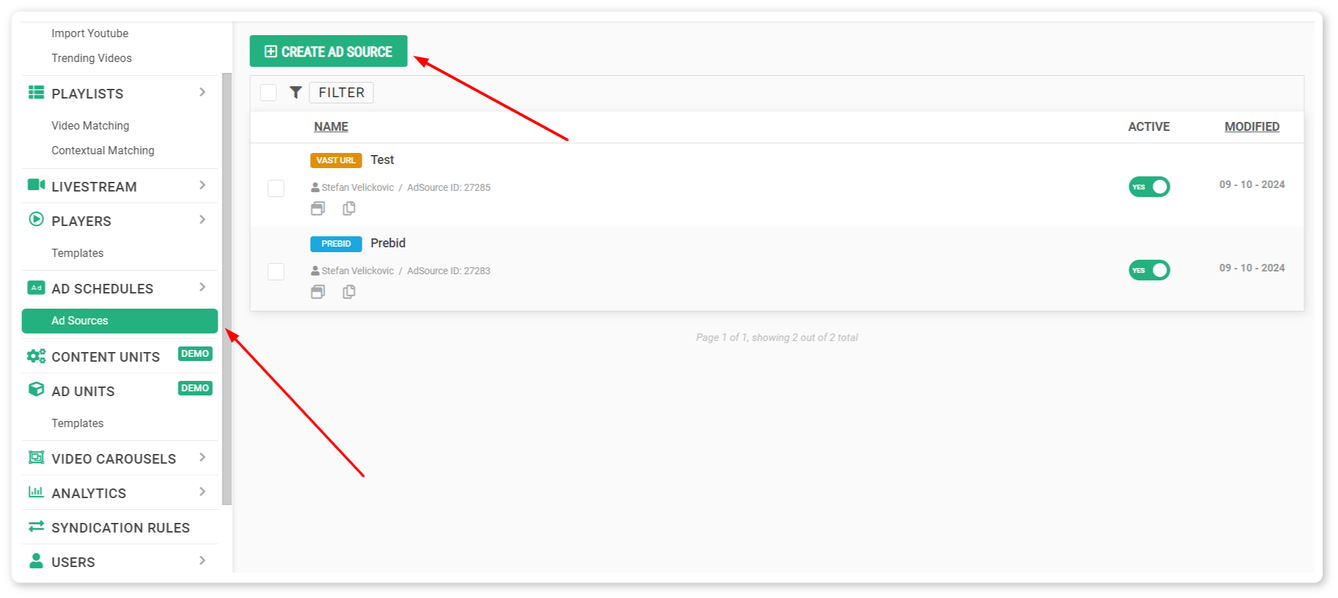 Ad Sources Feature Overview